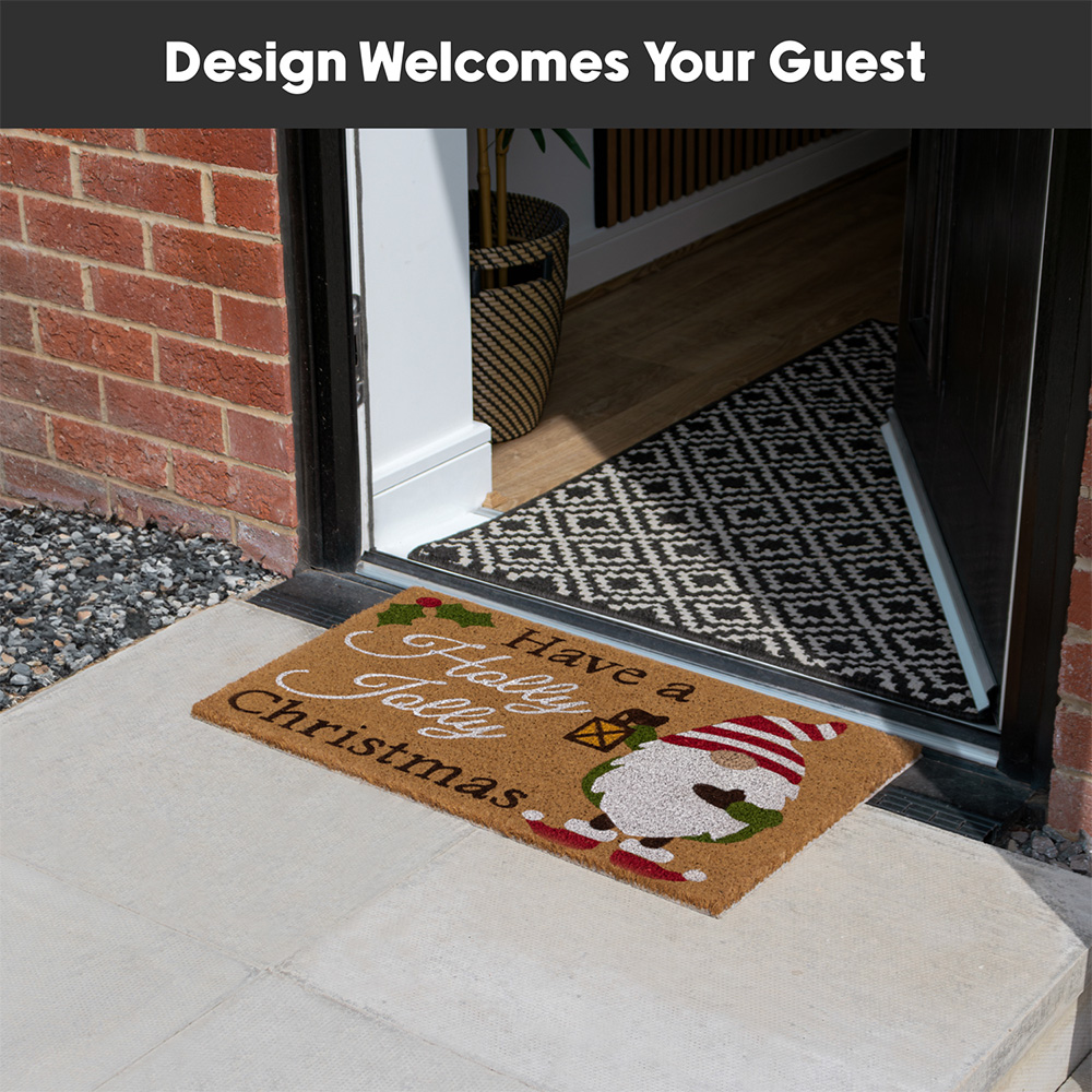 JVL Latex Backed Coir Gonks Entrance Doormat 40 x 58cm Image 6