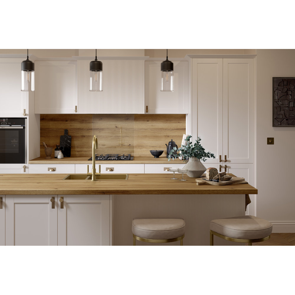 Omega Modern Ashdown Oak Effect Laminate Square Edge Kitchen Worktop 4100 x 620 x 38mm Image 3