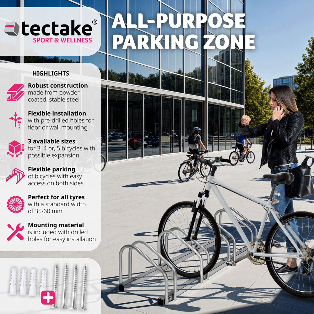 tectake 4 Space Bike Rack Image 6