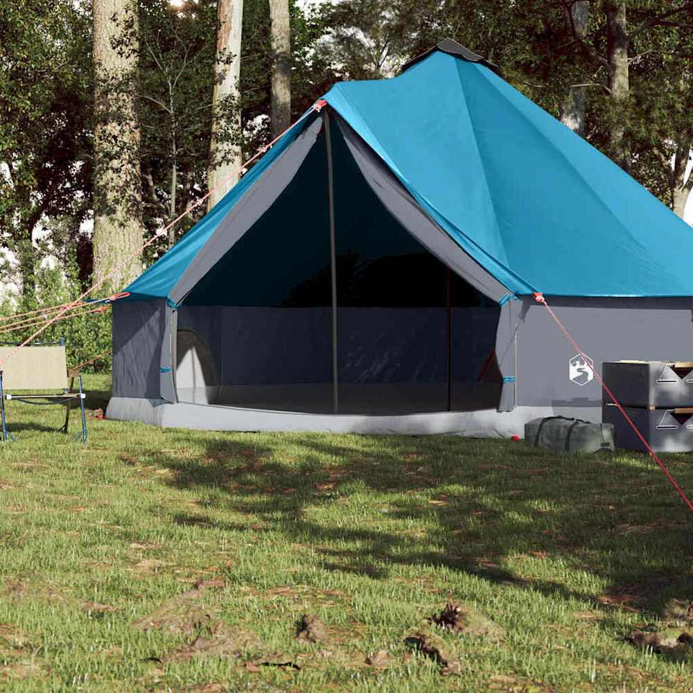 Walplus 8 Person Waterproof Tipi Family Tent Blue Image 2