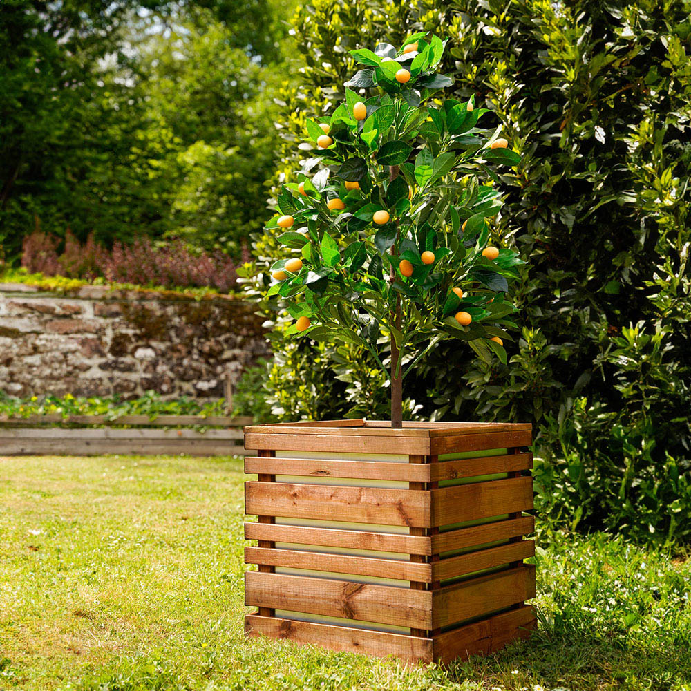 Cerland Lign Z Wooden Square Planter 50cm Image 2