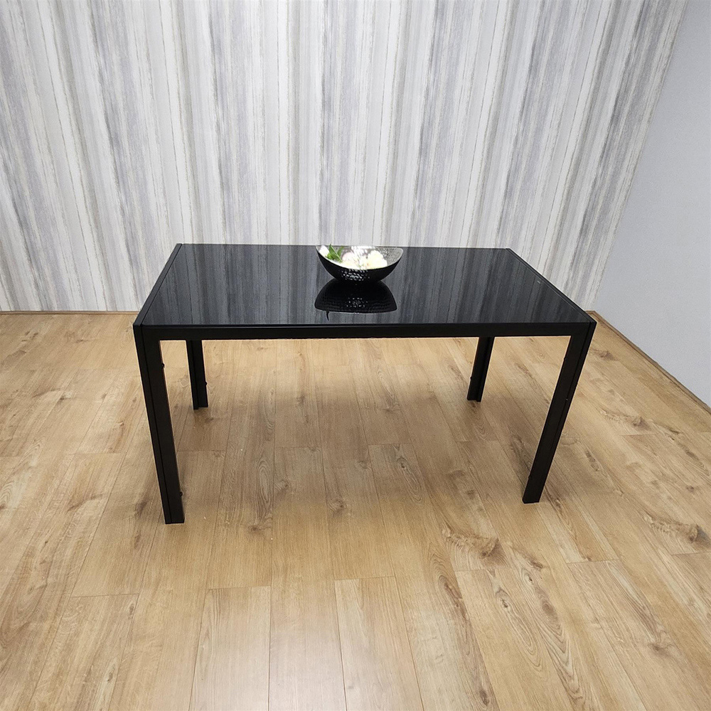 Kosy Koala 6 Seater Black Glass Dining Table Image 2