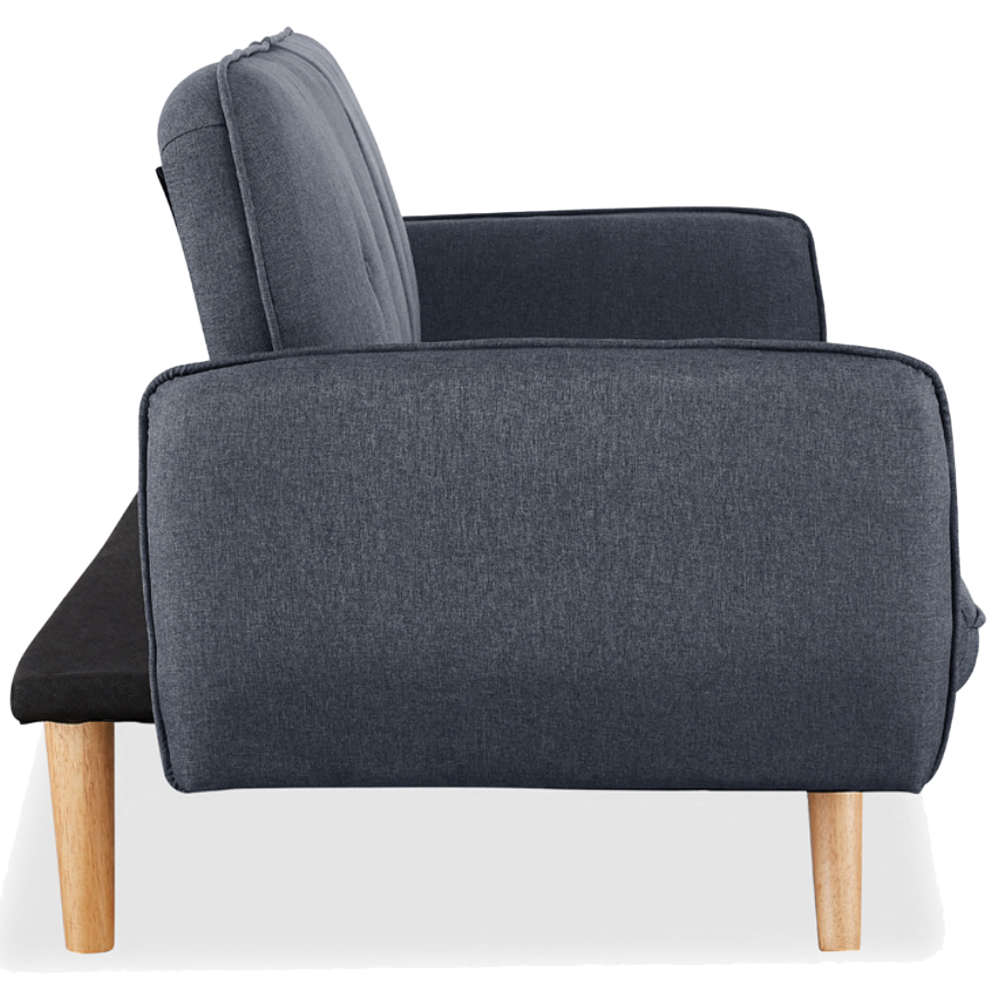 Home Detail Belmont Double Sleeper Charcoal Fabric Sofa Bed Image 4