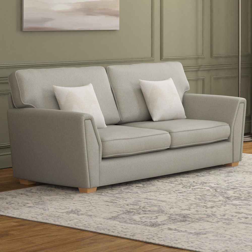 Wendleberry 3 Seater Mink Venice Fixed Back Sofa Image 5