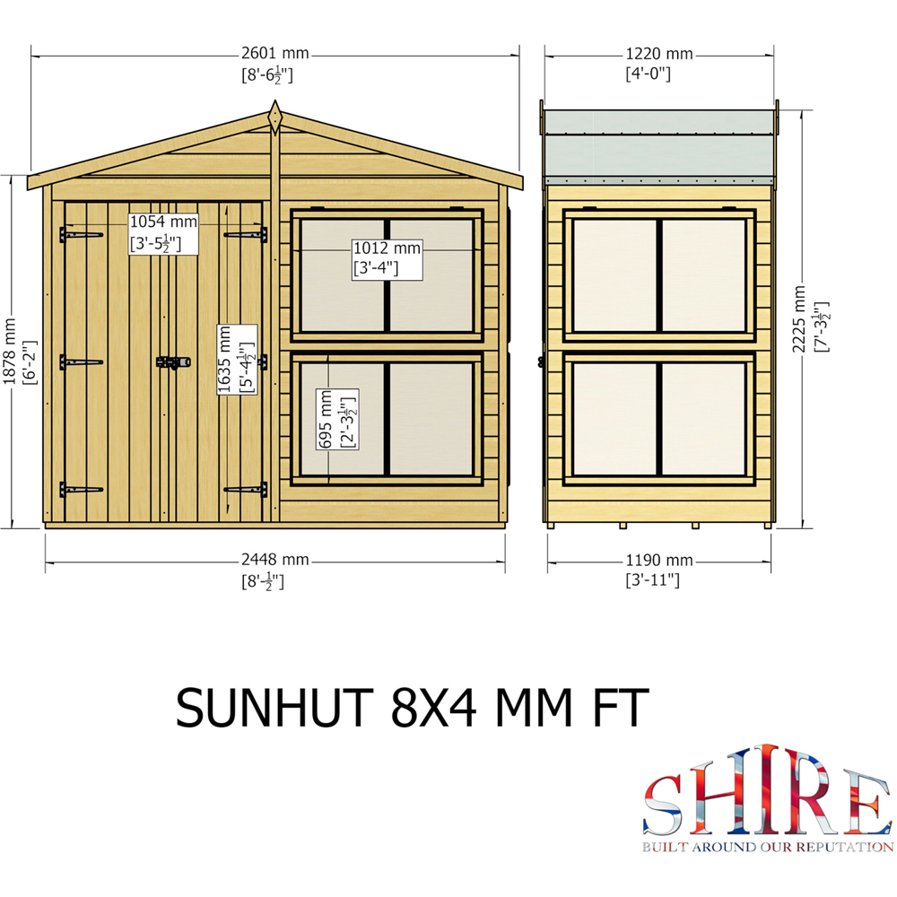 Shire 8 x 4ft Sun Hut Image 7
