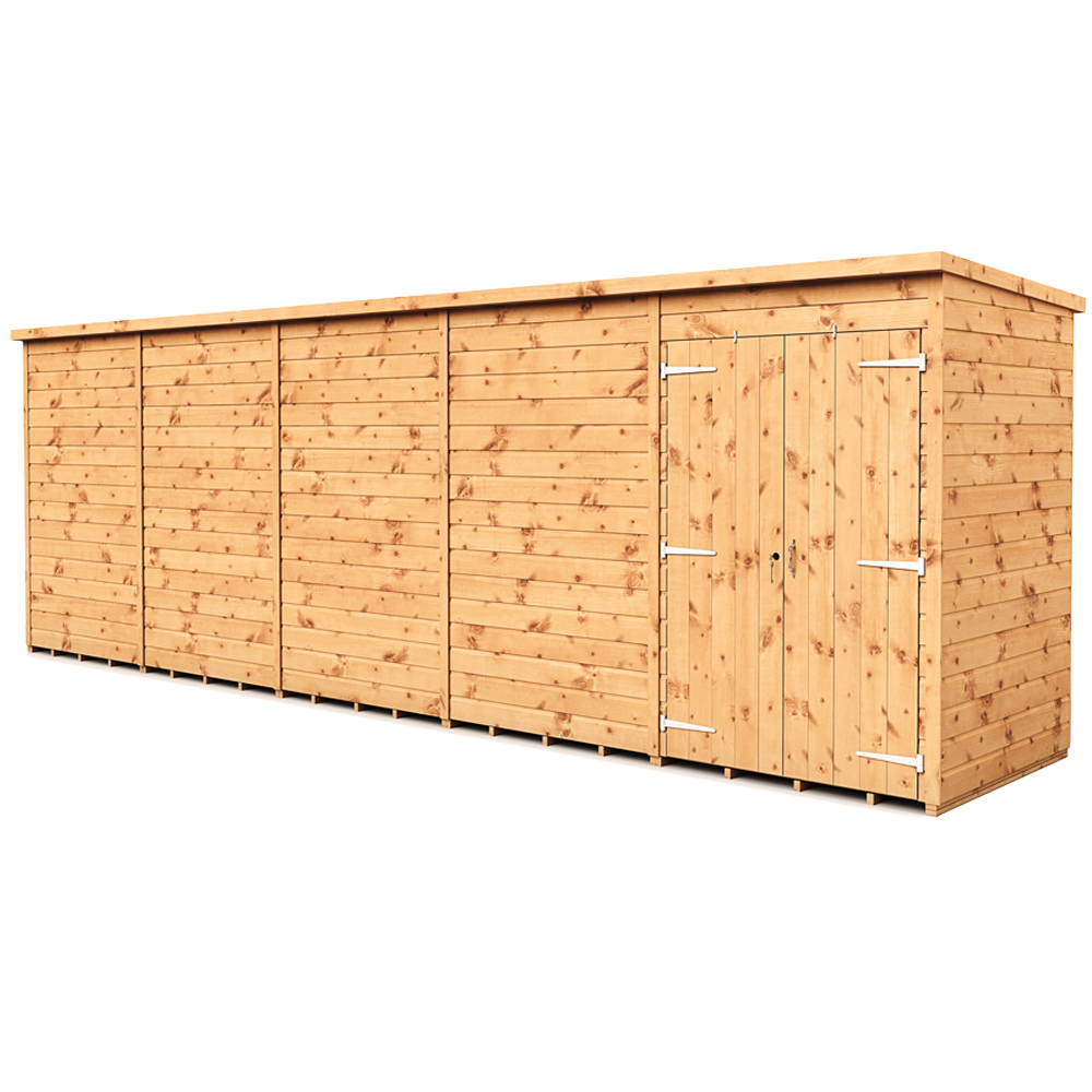 Empire Sheds 20 x 4ft Double Door Tongue and Groove Wooden Pent Garden Shed Image 1