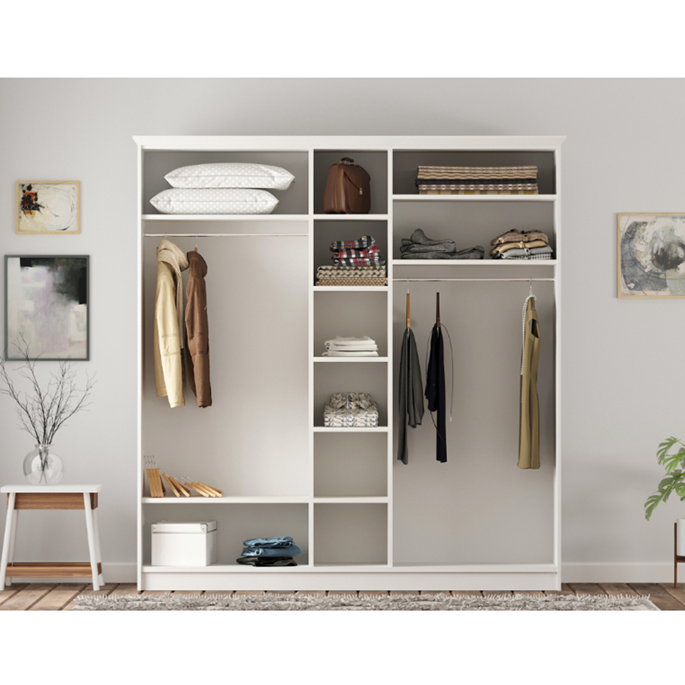 Evu VIENNA 5 Doors White Wardrobe Image 6