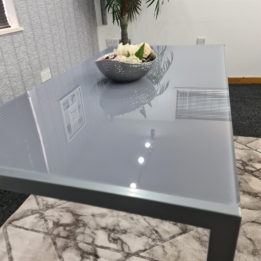 Kosy Koala 6 Seater Grey Glass Dining Table Image 5
