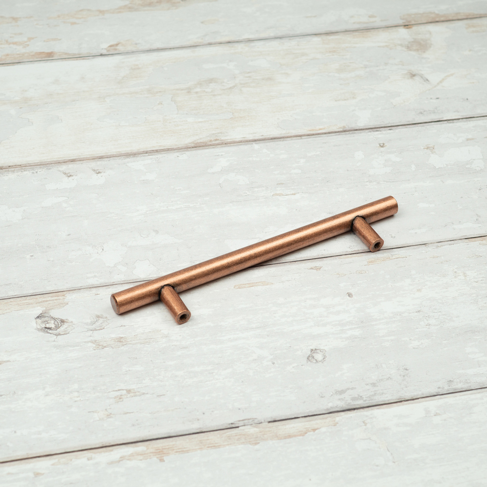 Handle & Home Antique Copper T-Bar Handle 128mm Image 4