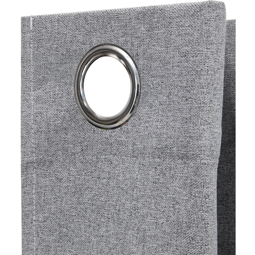 Living and Home Solid Grey Blackout Chenille Curtains 117 x 183cm Image 4