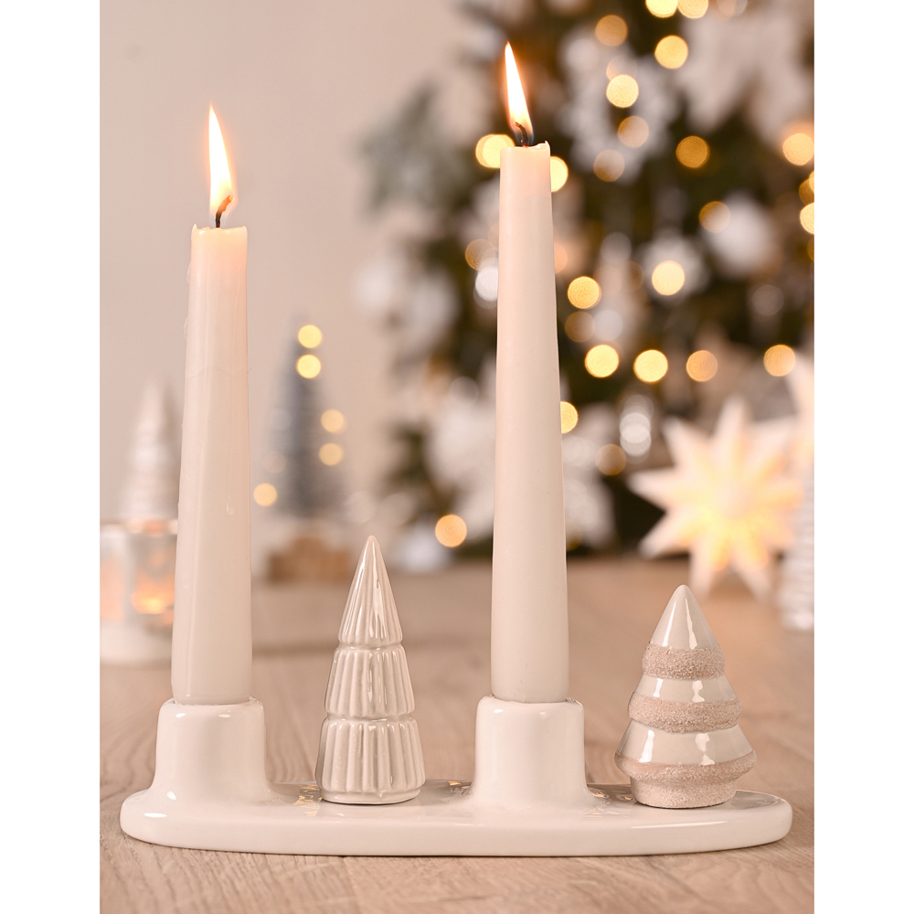 The Seasonal Gift Co. Christmas Tree Taper Candle Tray Image 2