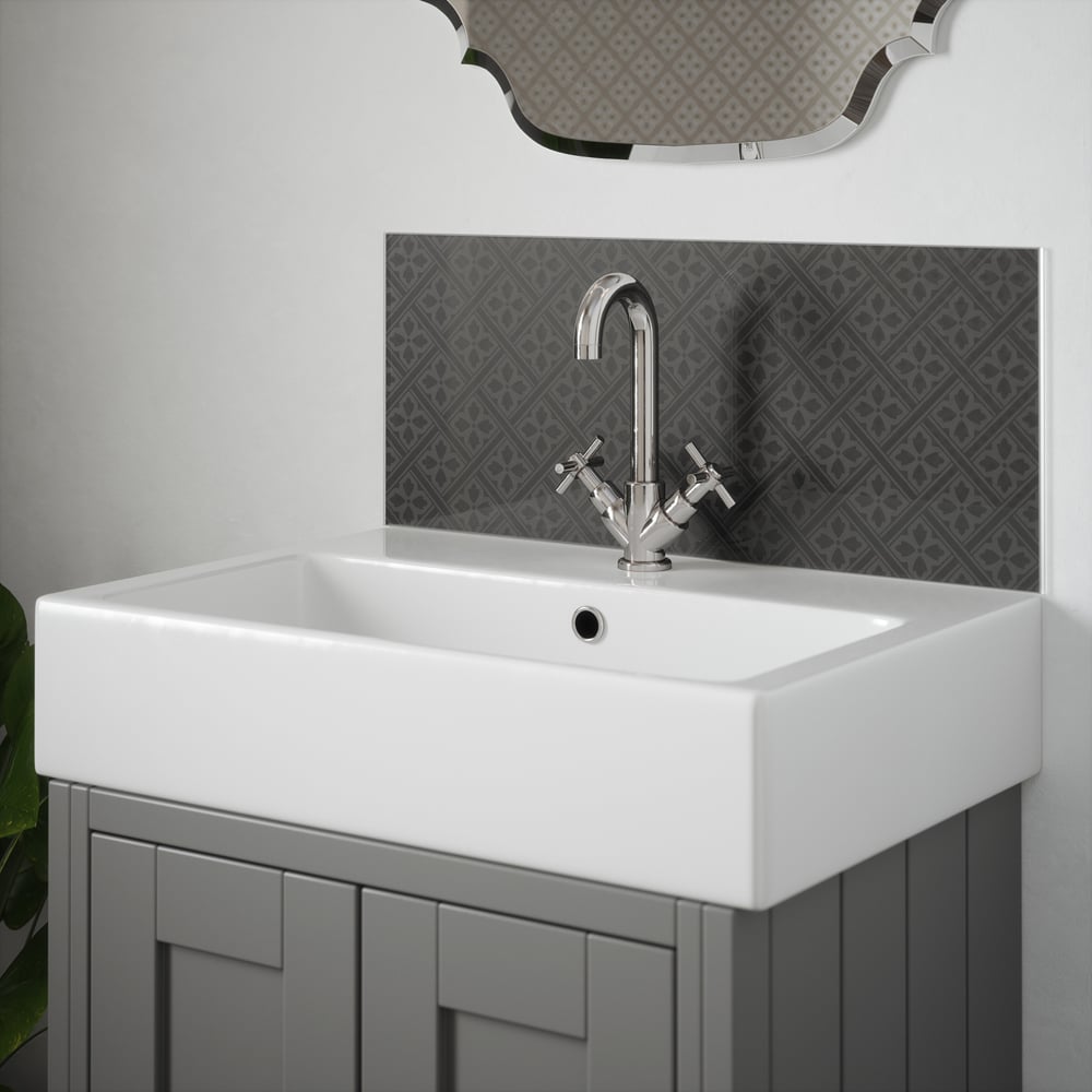 Laura Ashley Mr Jones Charcoal Bathroom Splashback 600 x 250mm Image 2