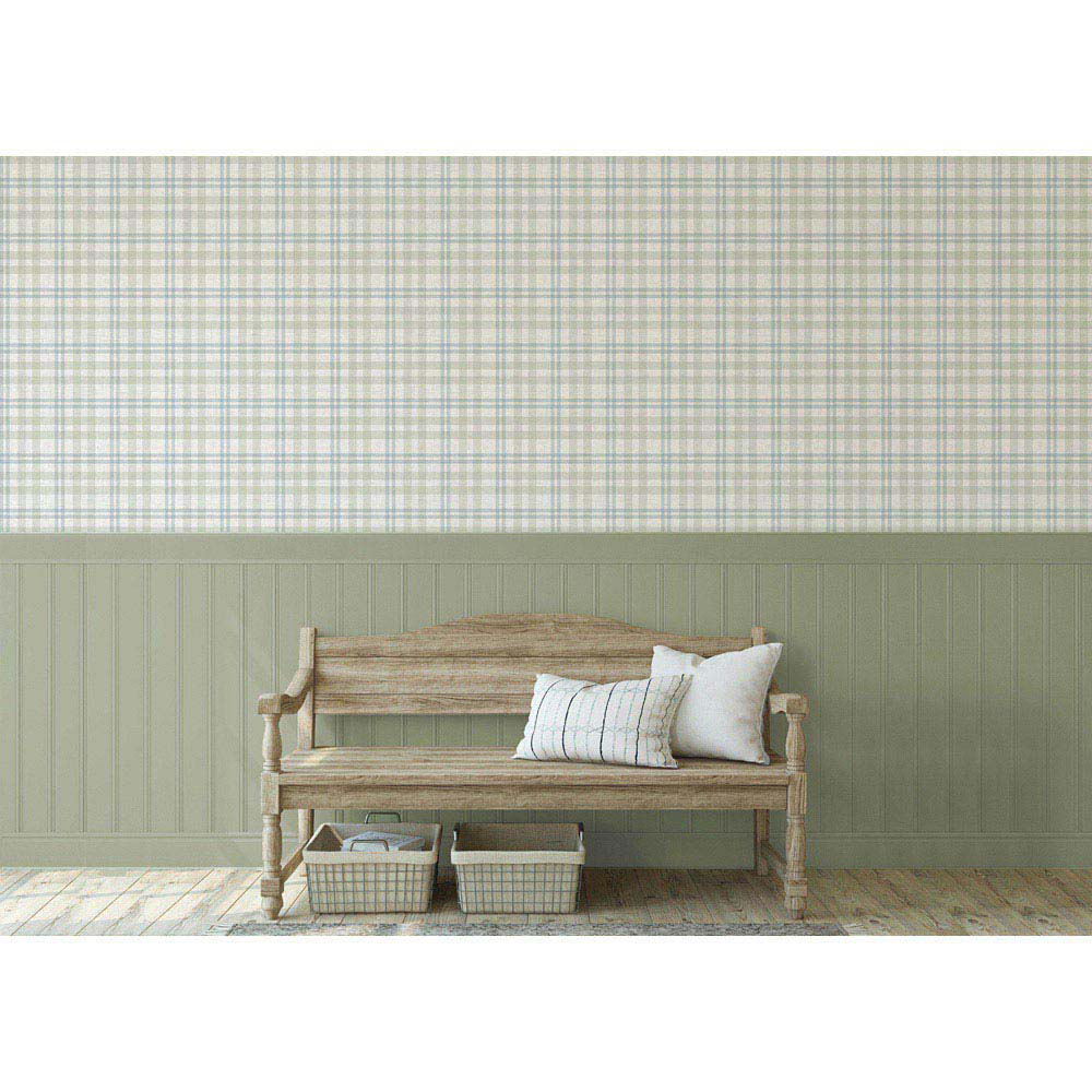 Arthouse Countryside Check Natural Wallpaper Image 8