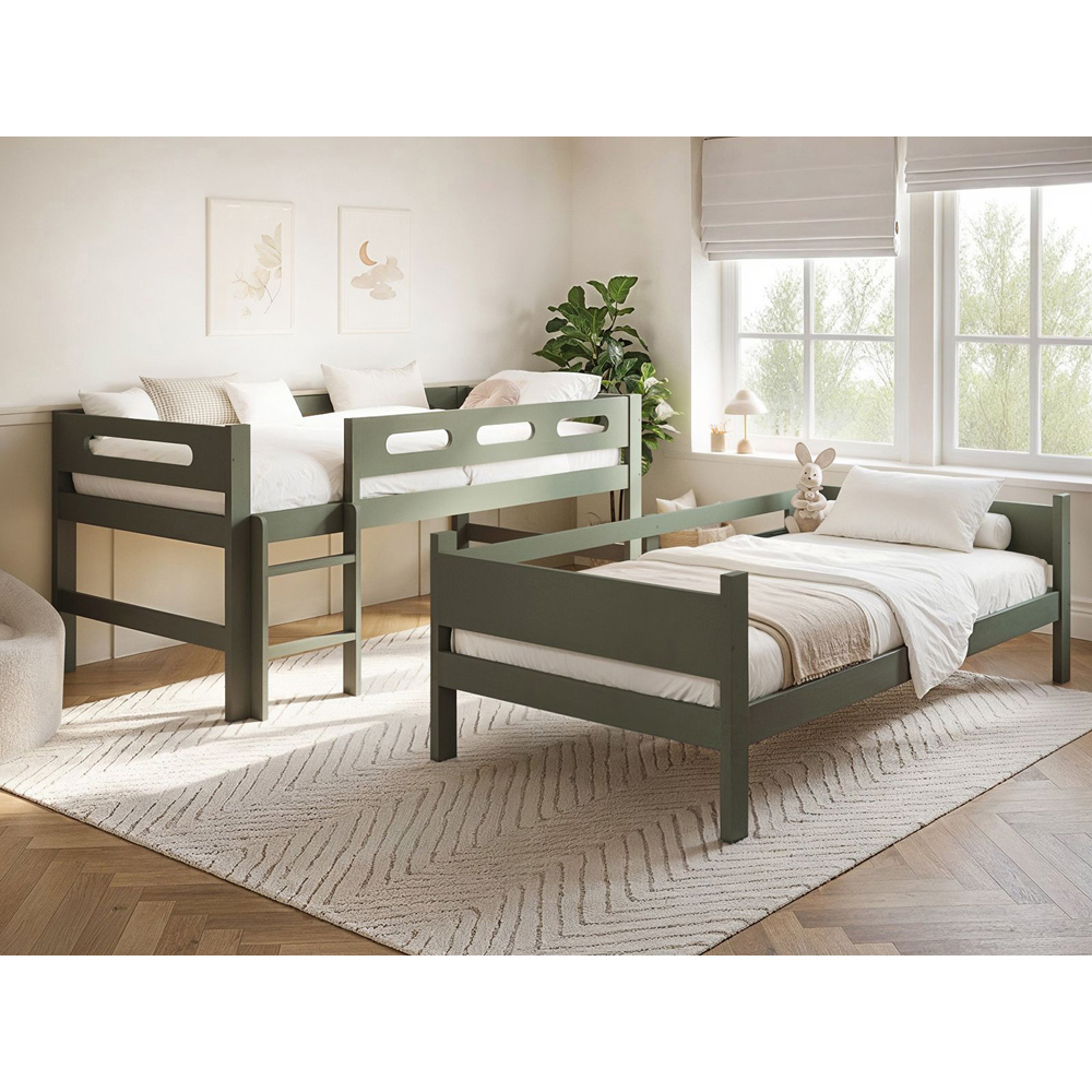 Flair Elijah Green Detachable Wooden Bunk Bed Image 4
