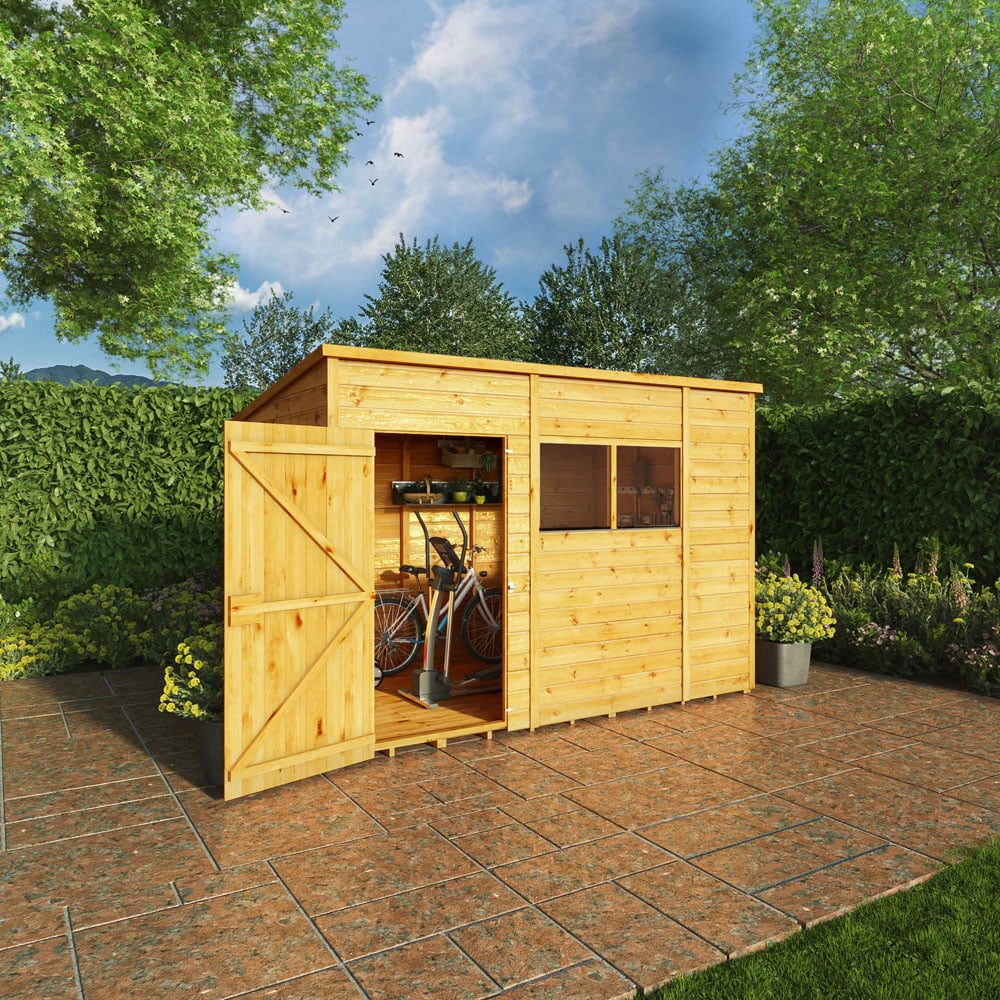 Mercia Woodsman 10 x 6ft Shiplap Pent Shed Image 7