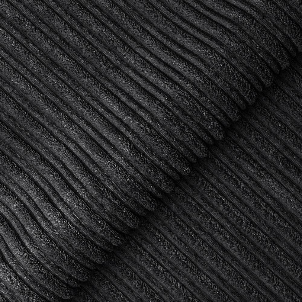 Luxor 4 Seater Black Jumbo Cord Full Back Sofa Image 4