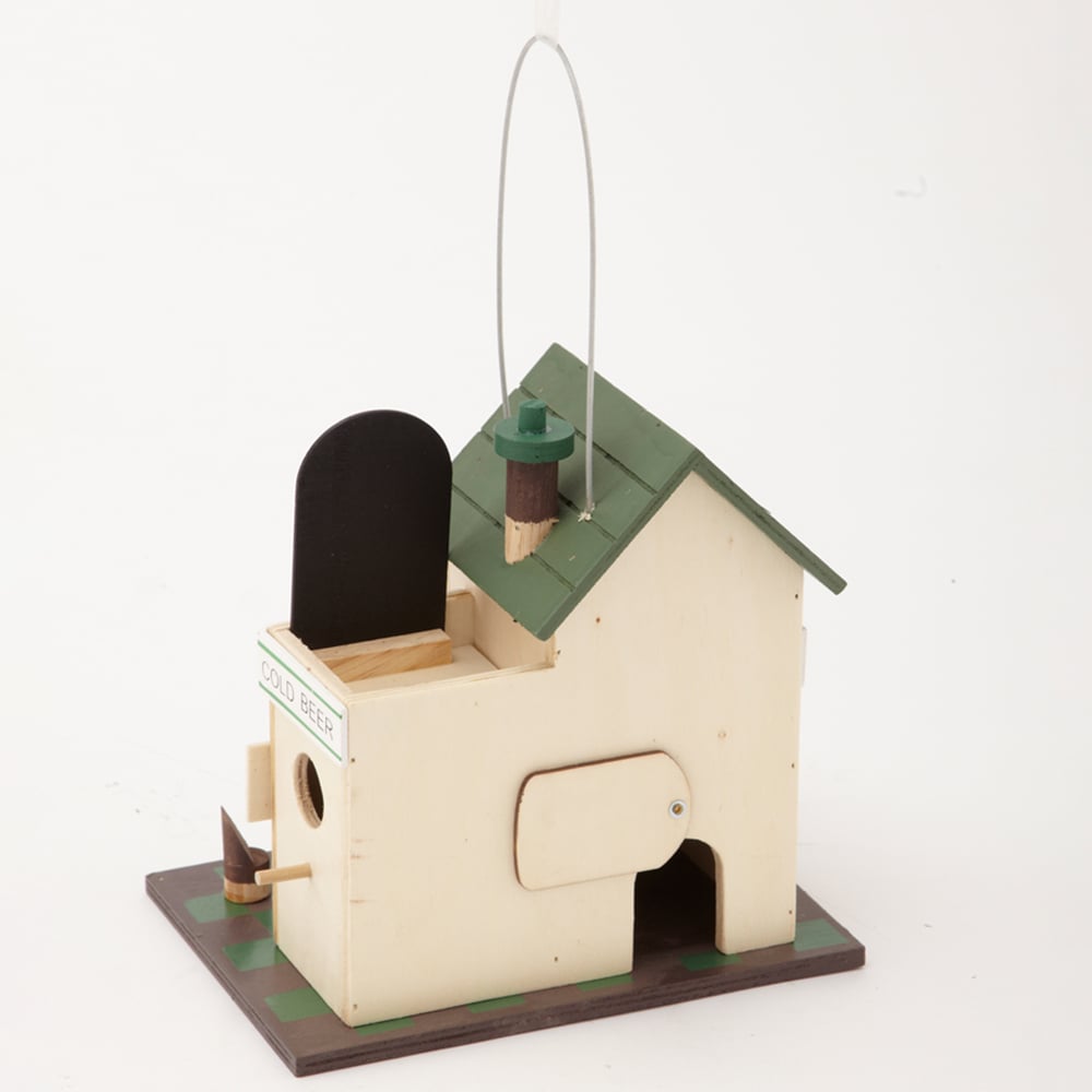Arboria Garden Decor Irish Pub Wooden Bird House Image 3