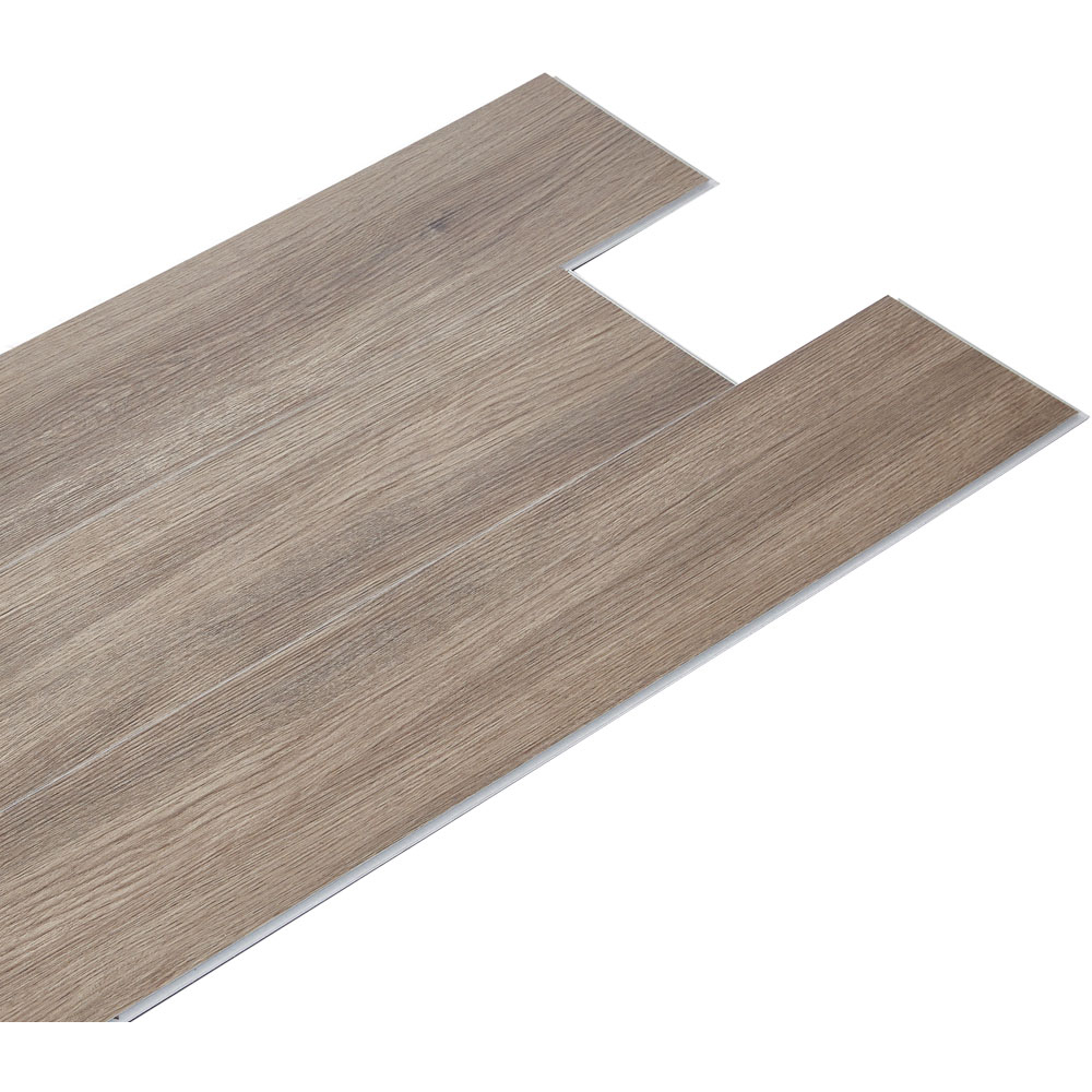 Living and Home Walnut Brown Wood Grain Rectangle PVC Flooring 20 Pack Image 4