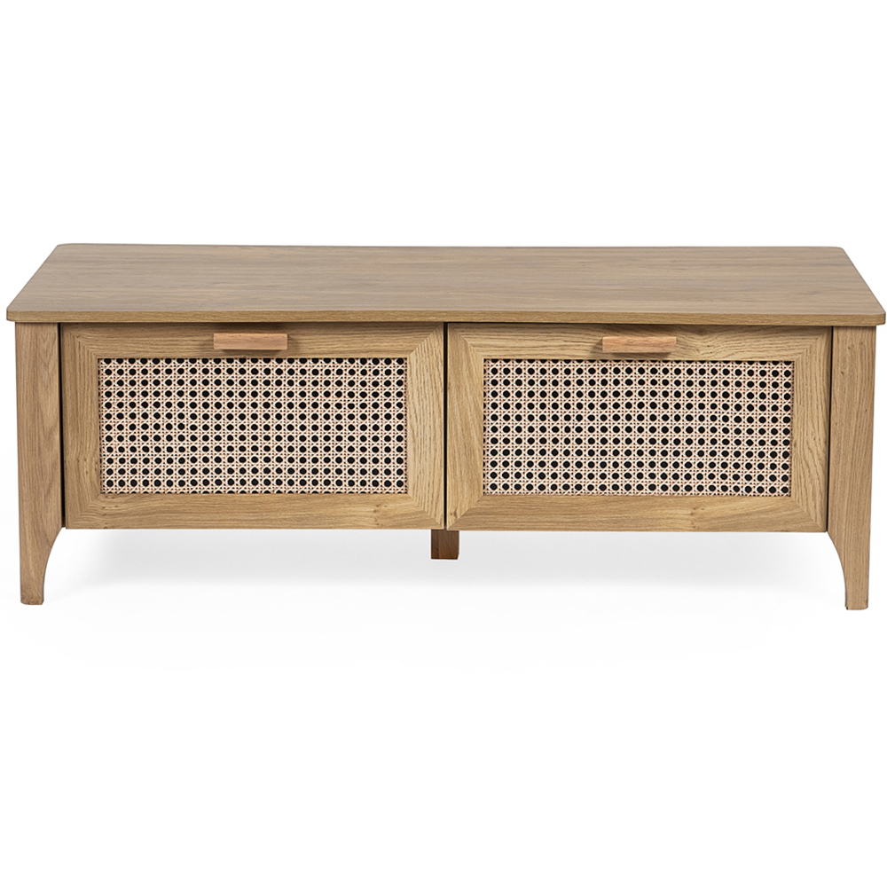 Julian Bowen Sydney 2 Drawer Rattan Effect Coffee Table Image 3