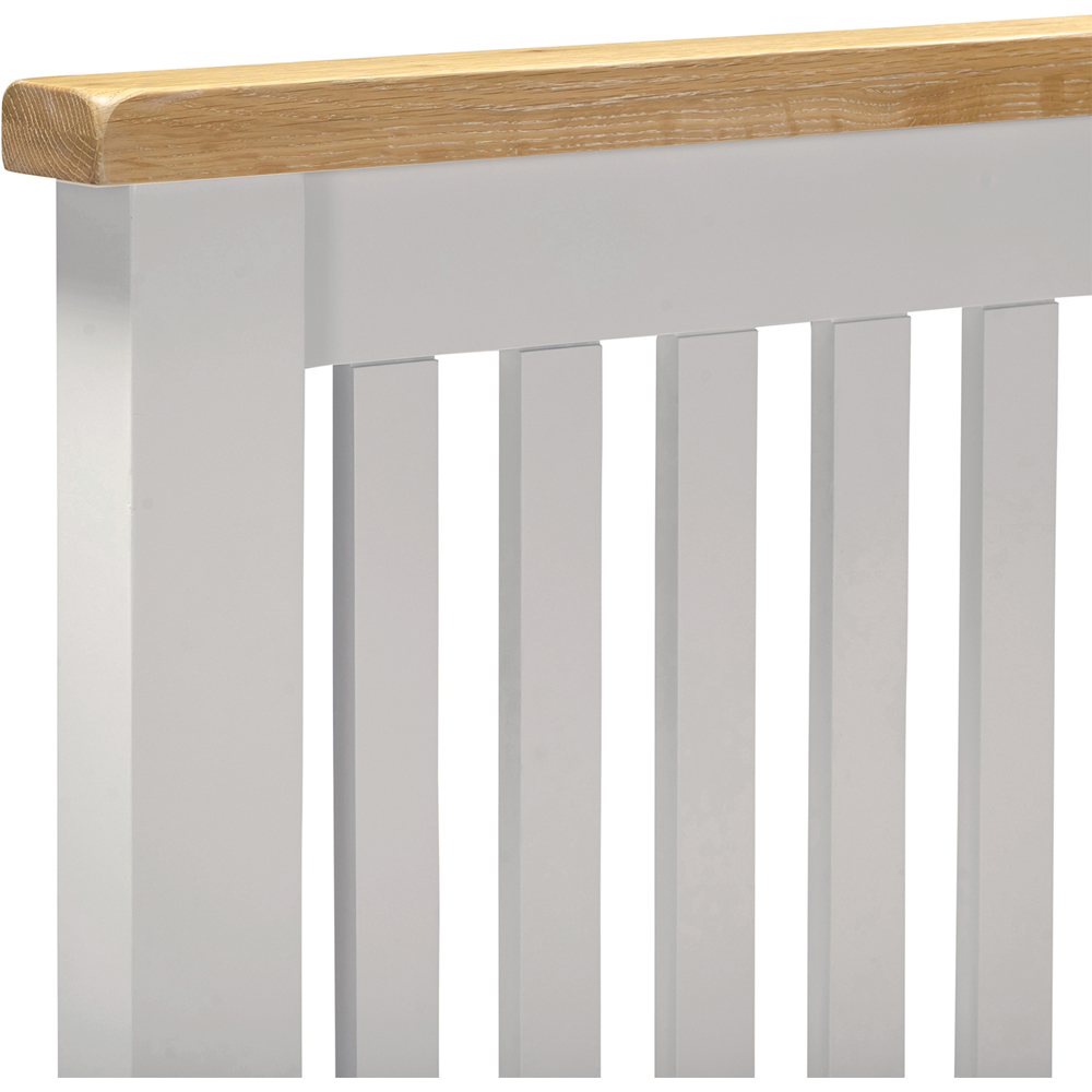 Seconique Windsor Double Pebble Grey and Oak Low End Bed Frame Image 6