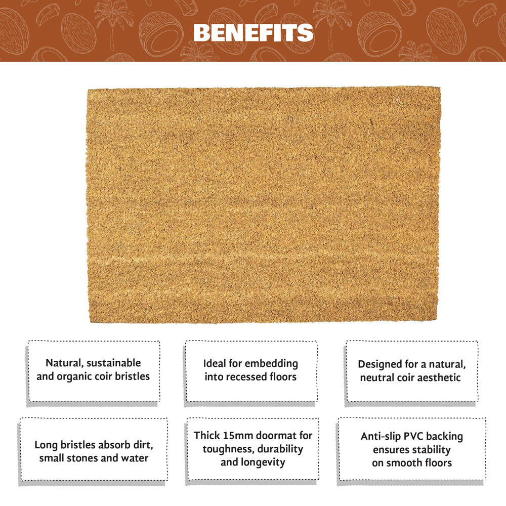 Coco & Coir The Canvas Coir Door Mat 45 x 75cm Image 4