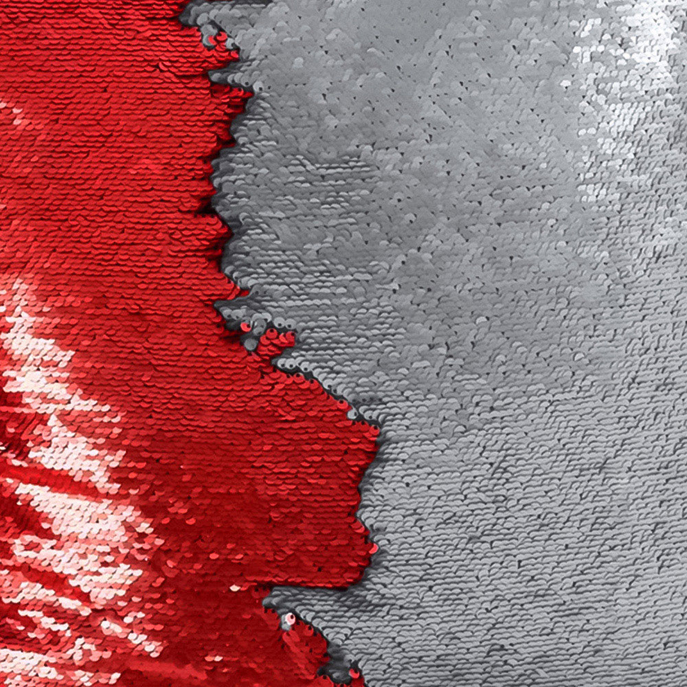 Velosso Mermaid Red and Silver Filled Cushion 56 x 56cm 2 Pack Image 2