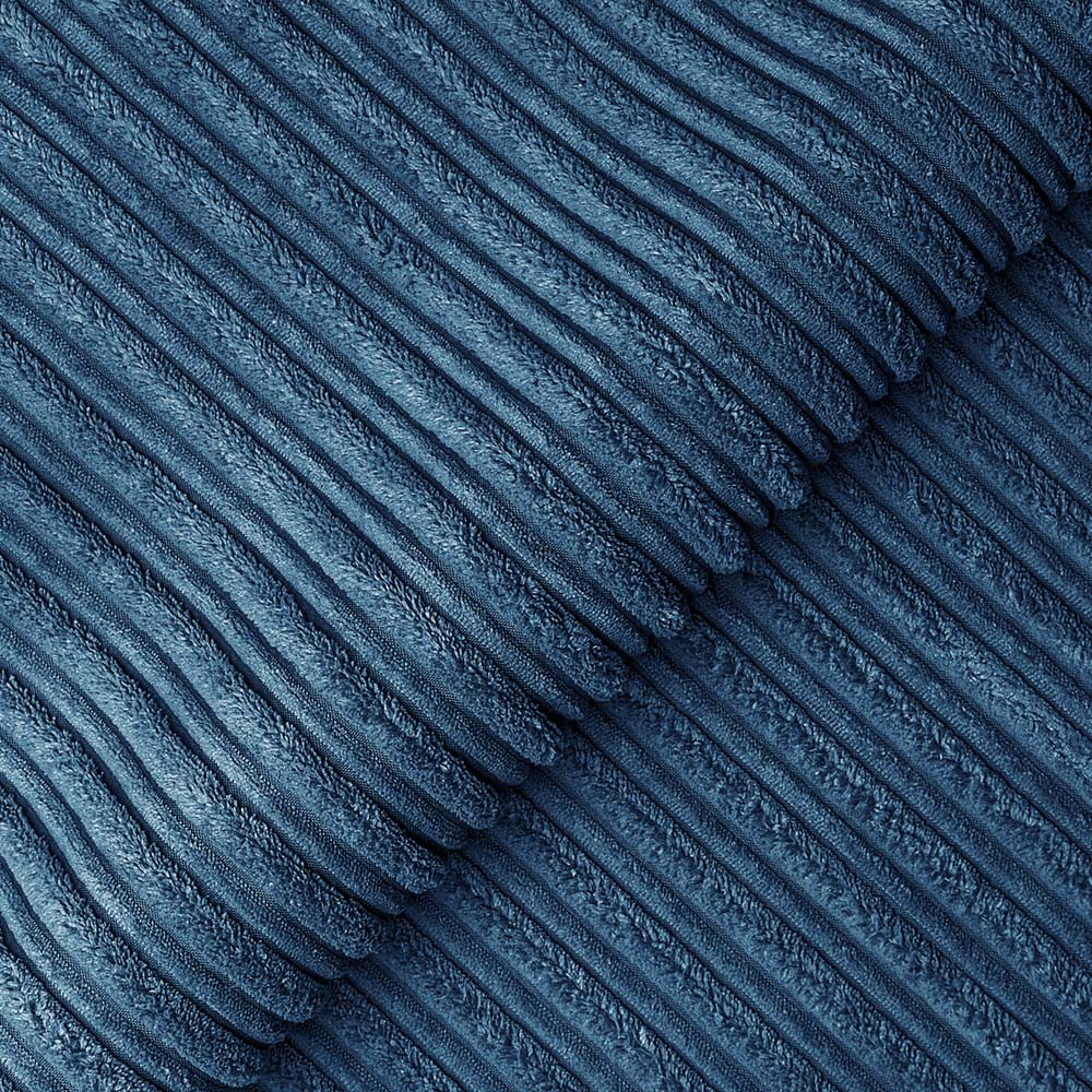 Luxor 4 Seater Marine Blue Jumbo Cord Right Hand Facing Scatter Back L Shaped Corner Sofa Set Image 5