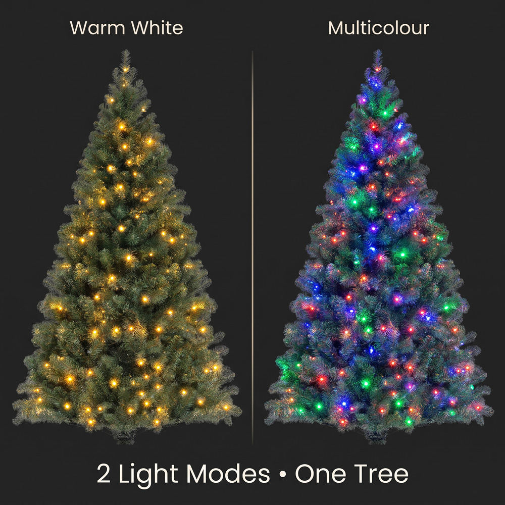 Festive Christmas Richmond Fir Winter Pre-Lit Artificial Christmas Tree 7ft Image 7