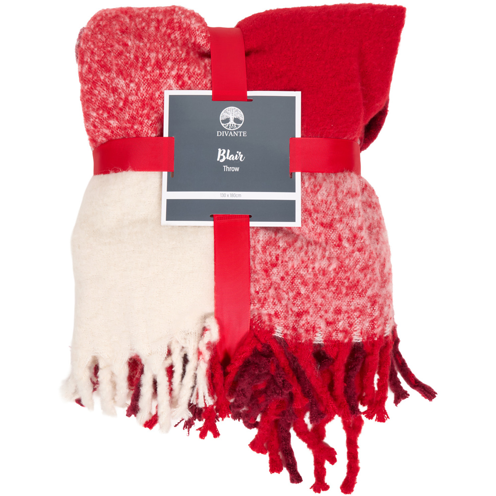 Blair Mohair Throw Red Image 2