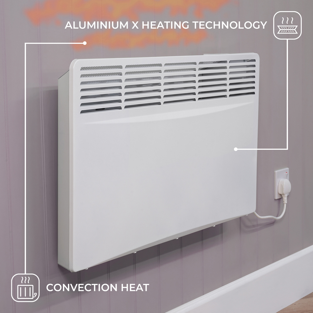Adam Amba White Electric Radiator 2000W | Homebase
