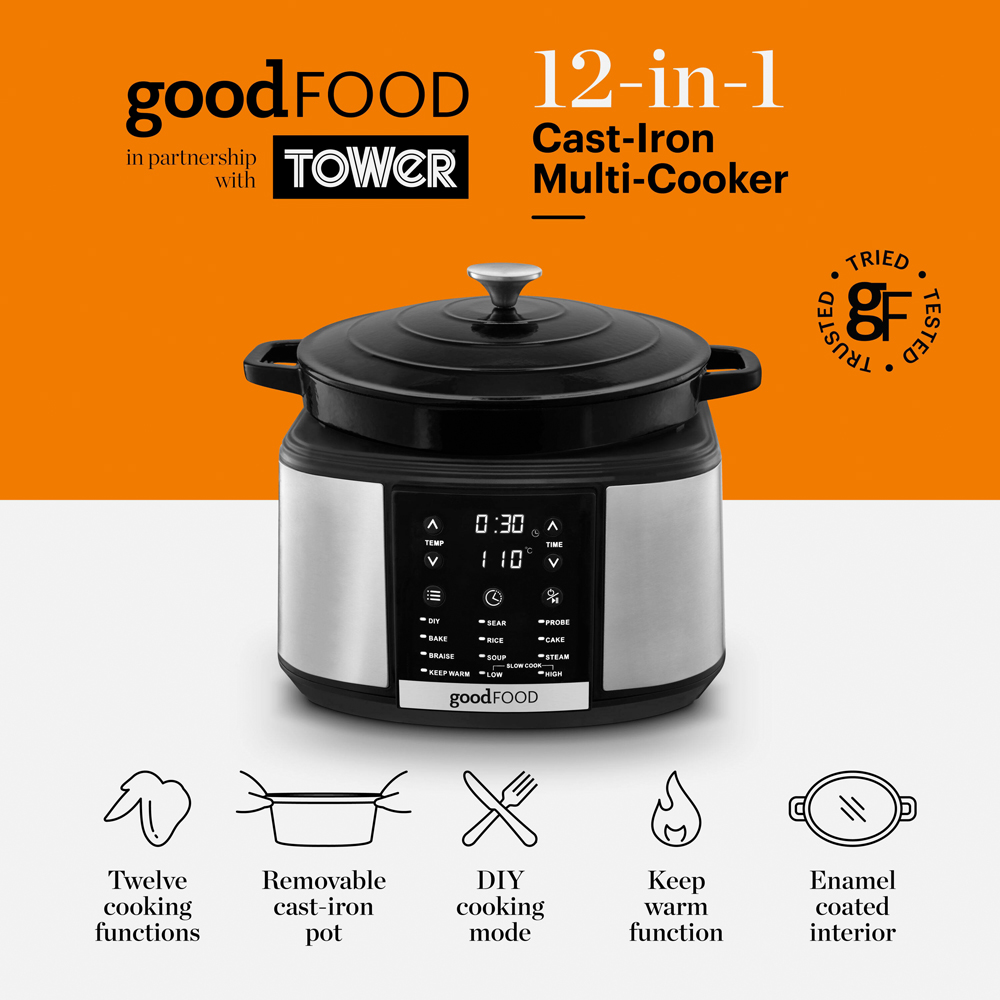 Good Food GF16012 12 in 1 Cast Iron Multi Cooker 5.5L Image 2