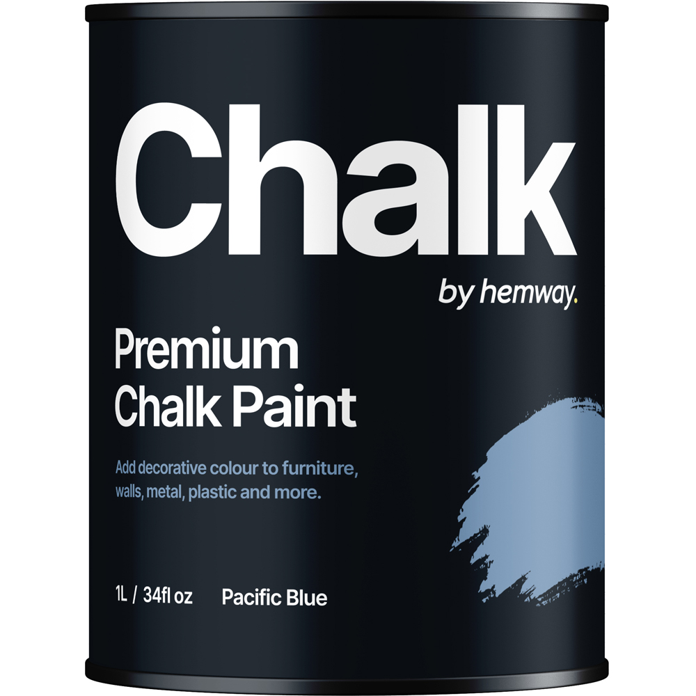 Hemway Pacific Blue Furniture and Walls Matt Chalk Paint 1L Image 2