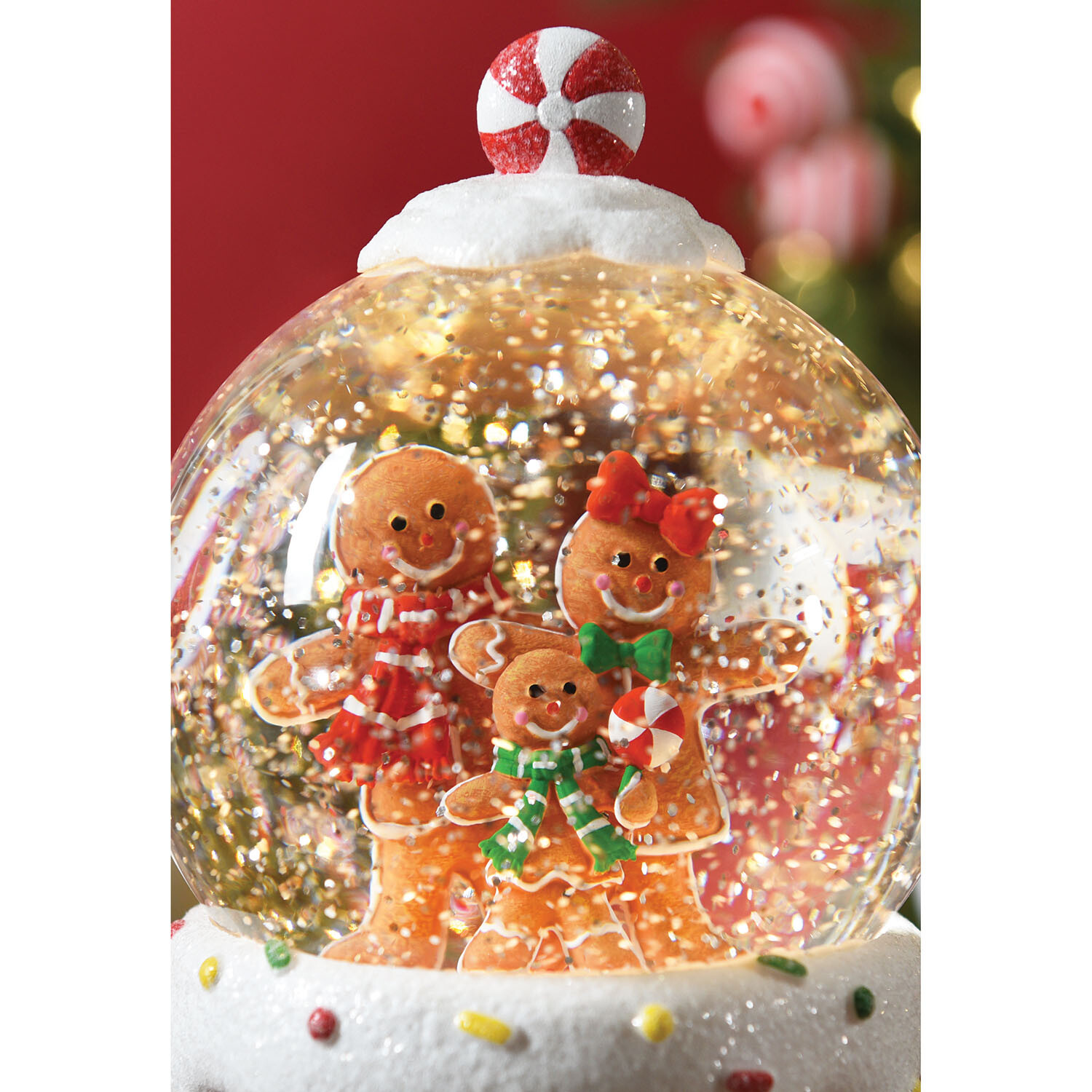 Gingerbread LED Glitter Spinner Image 7