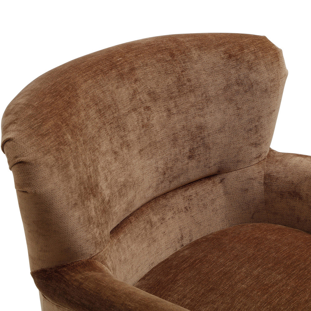 Roberta Toffee Chenille Wingback Armchair Image 7