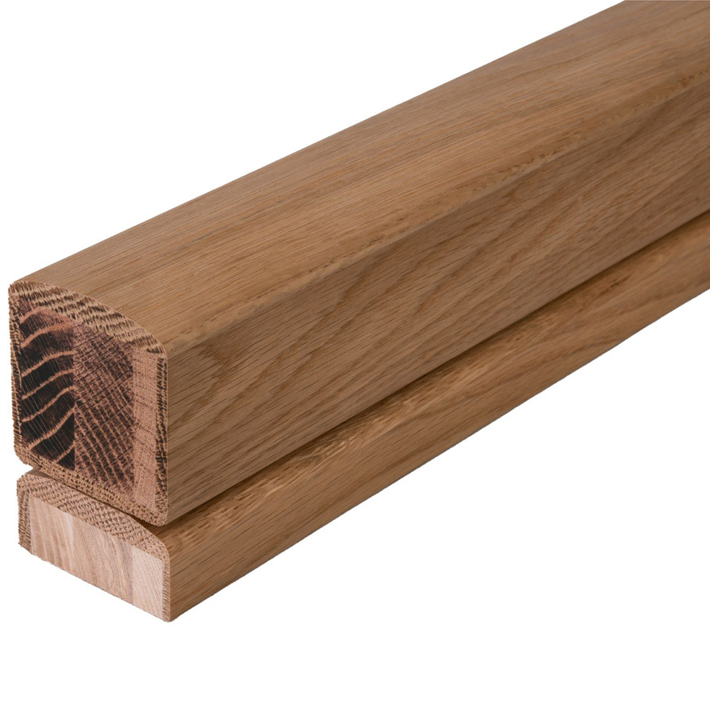 ​Blueprint Joinery Clarity Un-Grooved Oak Glass Handrail and Base Rail Set 4.2m Image 1