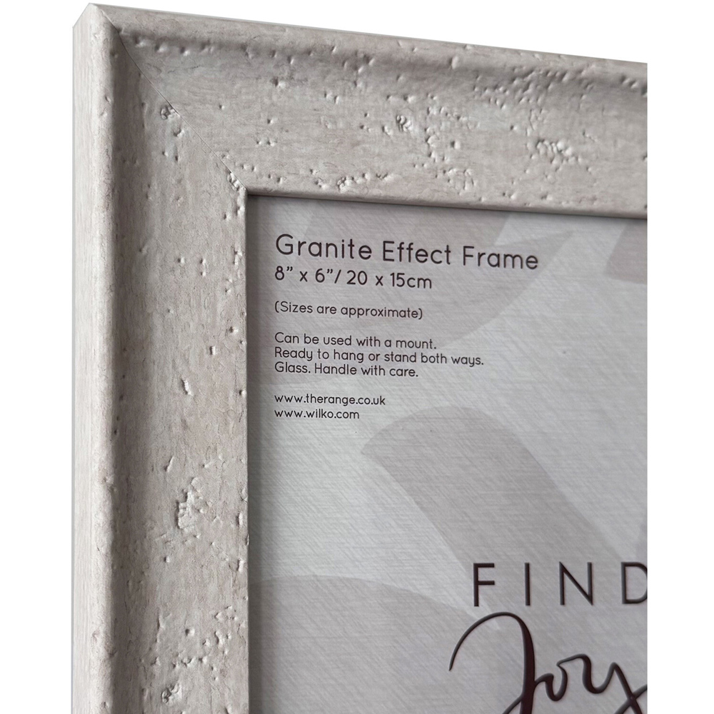 Granite Effect Photo Frame Light Grey 6 x 8 inch Image 3