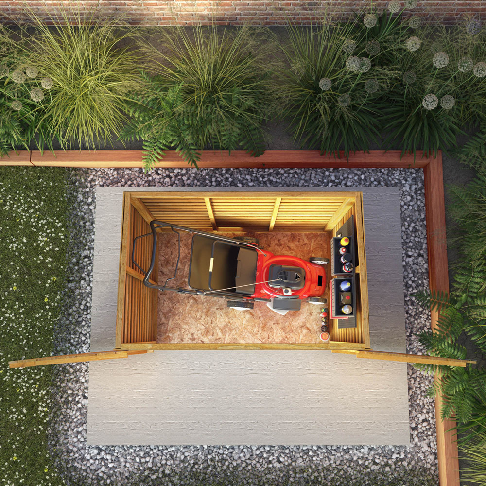 Mercia 3 x 5ft Double Door Overlap Pent Tool Storage Shed Image 7