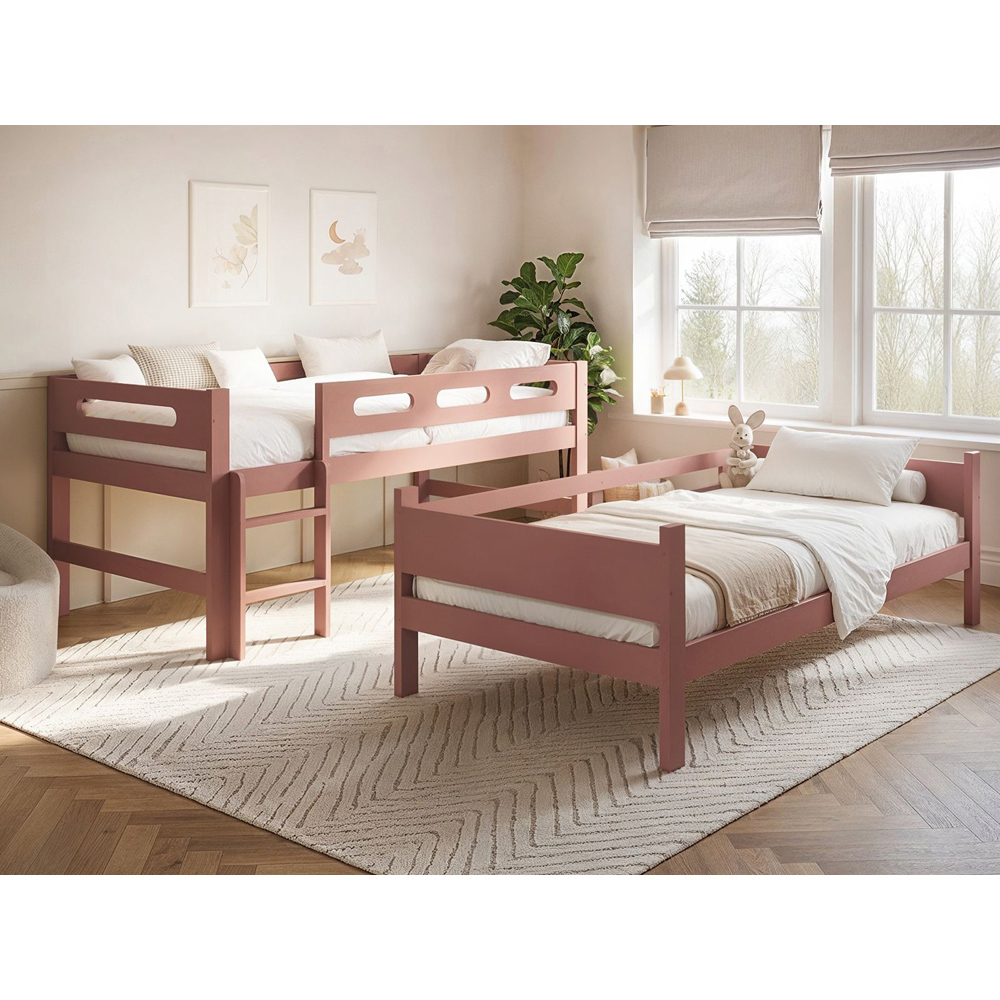 Flair Elijah Pink Detachable Wooden Bunk Bed Image 4