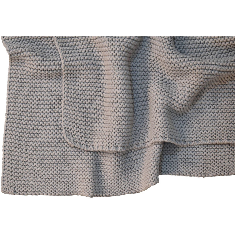 Artisan Furniture Grey Double Knitted Throw Image 8