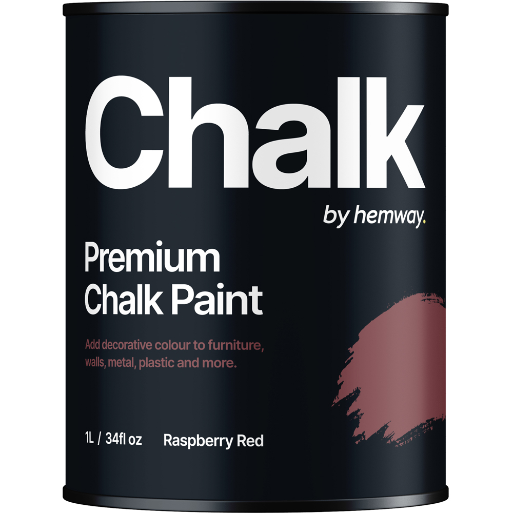 Hemway Raspberry Red Furniture and Walls Matt Chalk Paint 1L | Homebase