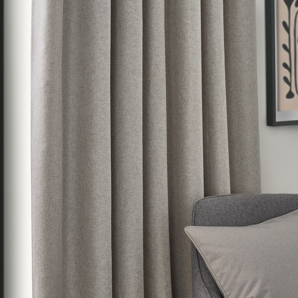 furn. Dawn Linen Blackout Pencil Pleat Curtains 229 x 137cm Image 3