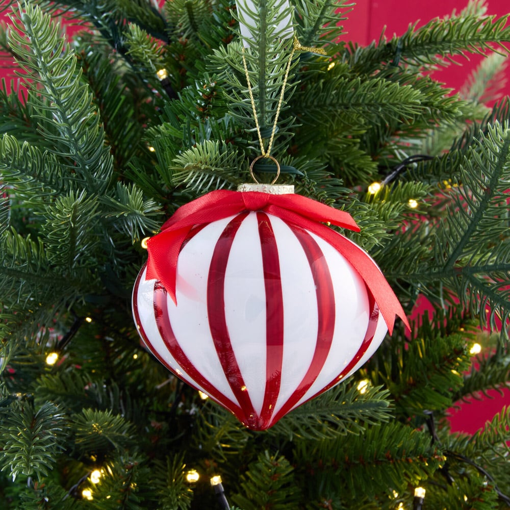 Candy Cane Bauble with Bow Image 7