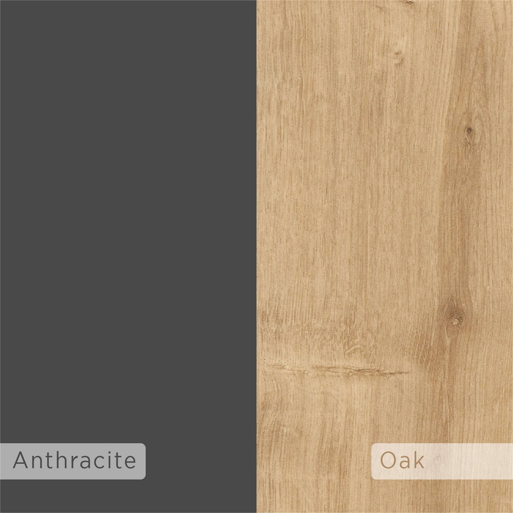 Decortie Ema Oak and Anthracite Bedside Table Image 8