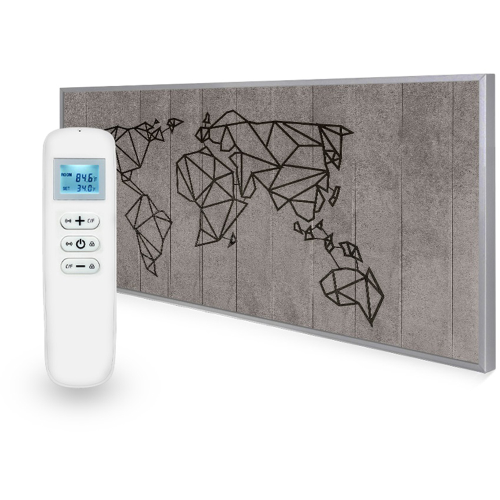Mirrorstone Nexus World Map Picture Wi-Fi Infrared Heating Panel 700W 595 x 1195mm Image 2