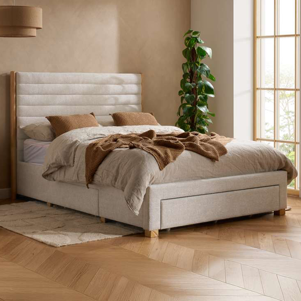 Birlea Arabella Double Grey Velvet Bed Image 1