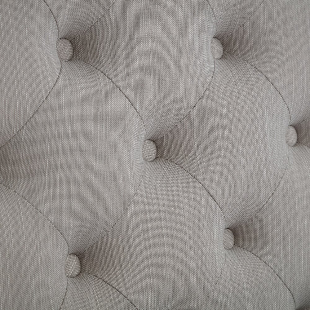 Julian Bowen Wilton Double Deep Button Grey Linen Bed Frame with Underbed Drawers Image 6