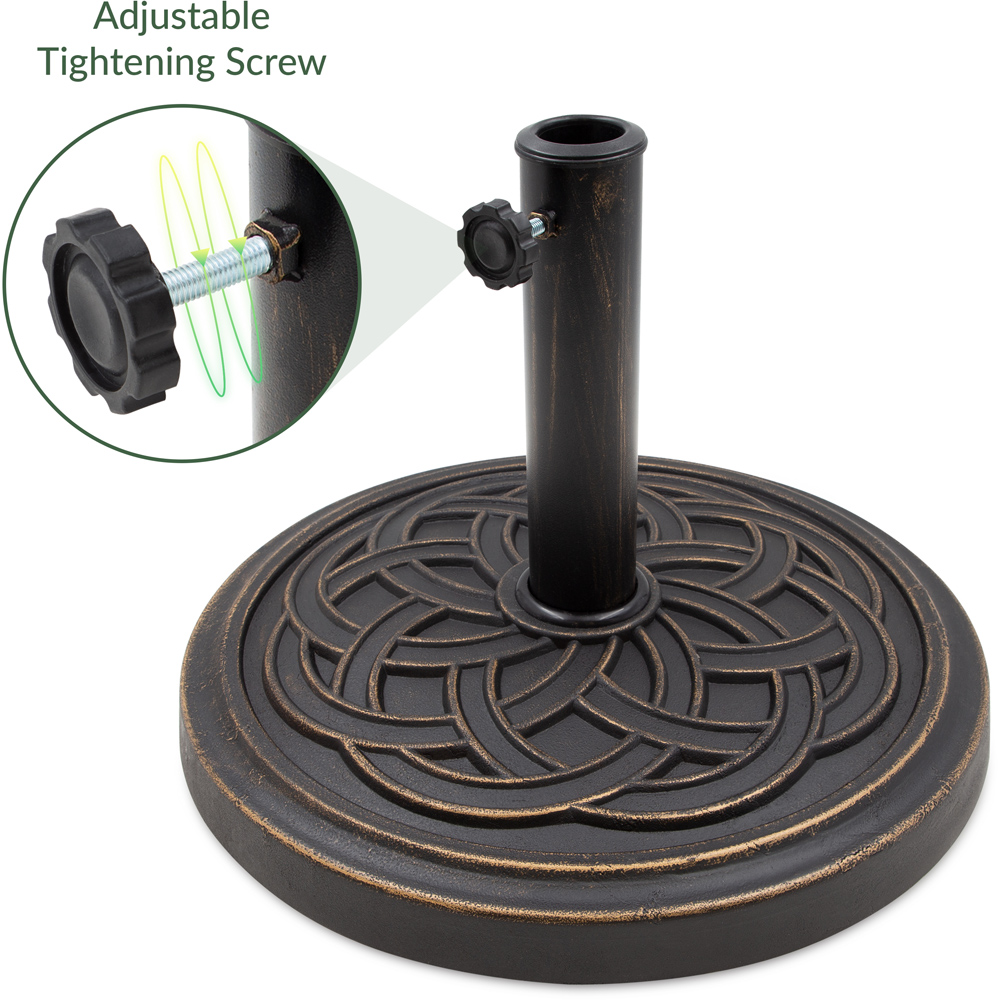 GardenKraft Celtic Pattern Resin Parasol Base 12kg Image 6