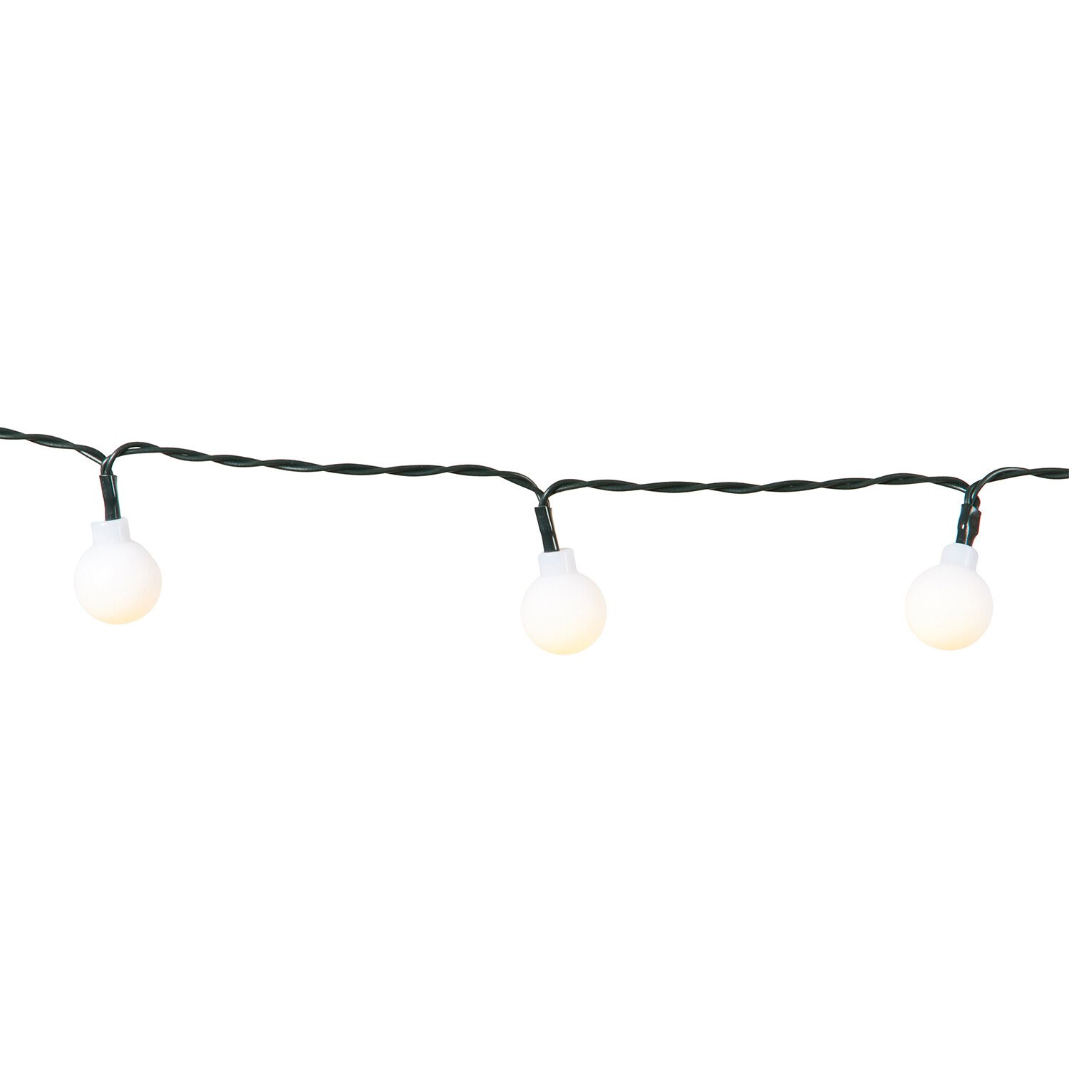 150 LED Bubble Bulb String Light - White / White Image 5