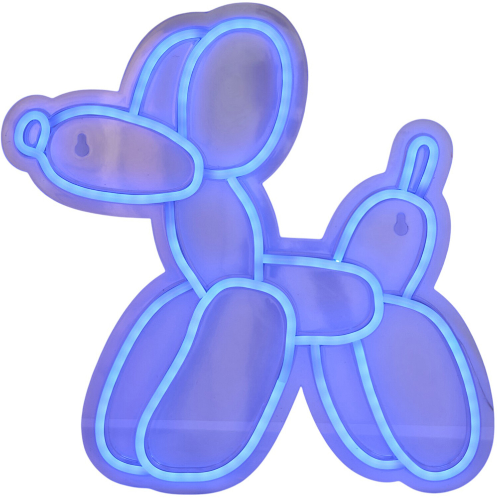 Blue Balloon Dog Neon Sign - White Image 3