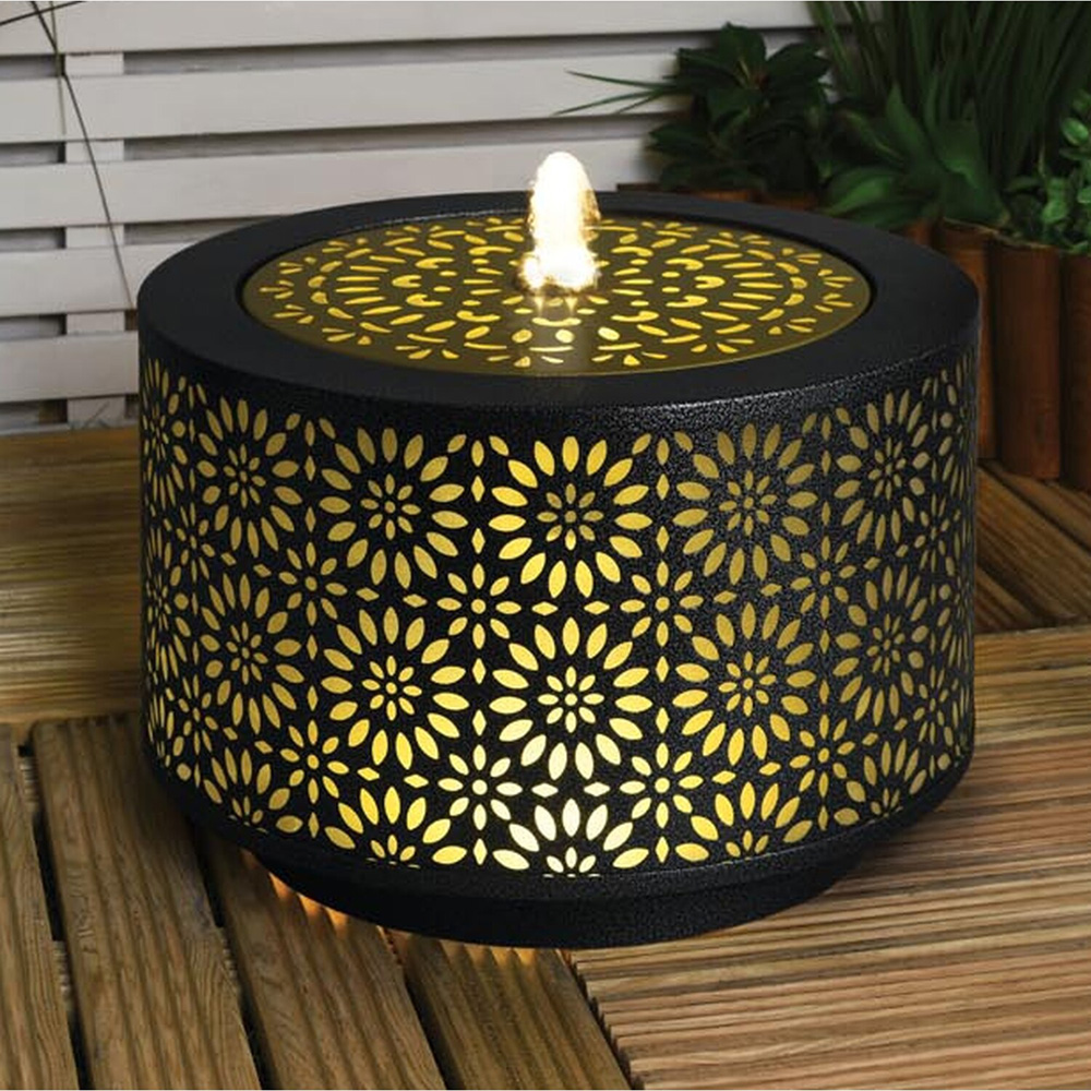 Short Contemporary Water Feature - Black Image 2